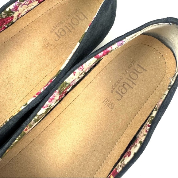 Hotter Angel Navy Suede Cap Toe Slip On Comfort Shoes Dual Fitting Womens Sz 8.5 - Picture 7 of 9